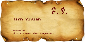 Hirn Vivien névjegykártya